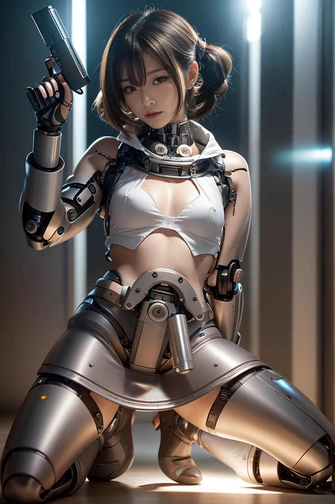 perfect female face, female robot, ceramic silhouette, robot, robot parts, cable, microchip, lace, bare spine, bare bones, exoskeleton, broken parts, bare internal organs, broken body, thigh bone, whole body, beautiful asian female face, beauty, clean face, full face, fine face, lush hair, long legs, railwayside, studio soft light, edge light, very delicate, elegant, cyberpunk, surrealism, anatomy, 3d rendering, octane rendering, HR Giger style, 8k, best quality, illustration, very detailed, CG, wallpaper, fidelity, amazing, fine detail, masterpiece, best quality, official art, absurd, 150 mm