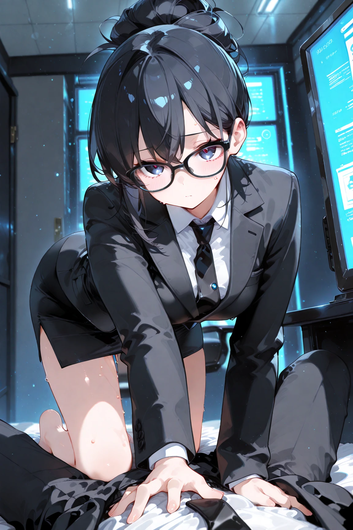 Multiple girls, giantess art, a hyperrealistic schoolgirl, , highly detailed giantess shot, der riese, Shorthair, Black pantyhose, Giant high school girl much bigger than a skyscraper。Wearing rimless glasses。Colossal tits。Navy blue blazer、Red tie、Mini Length Skirt、Black pantyhose、Pantyhose sole、Pantyhose Toe、I'm not wearing shoes.。very small metropolis。miniature metropolis。In a miniature metropolis just a few feet tall.、squatting and urinating。sea of urine。Small trains and cars are washed away with urine.。Full body depiction。der riese, Black pantyhose, Pantyhose legs, Pantyhose feet, ,Stomping City,crash city,Small town,micro city, Peeing,