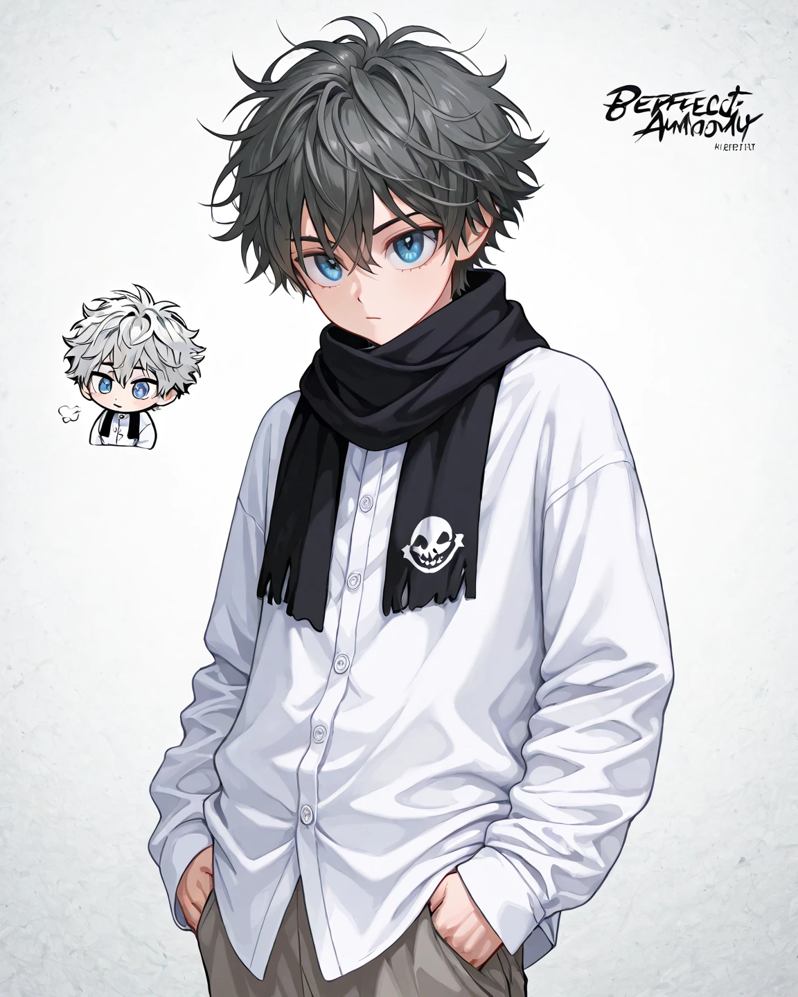 One male character, post apocalyptic setting, gentle looking, young man, short hair, backpack, survivor of apocalypse, soft features, cute looking, messy hair