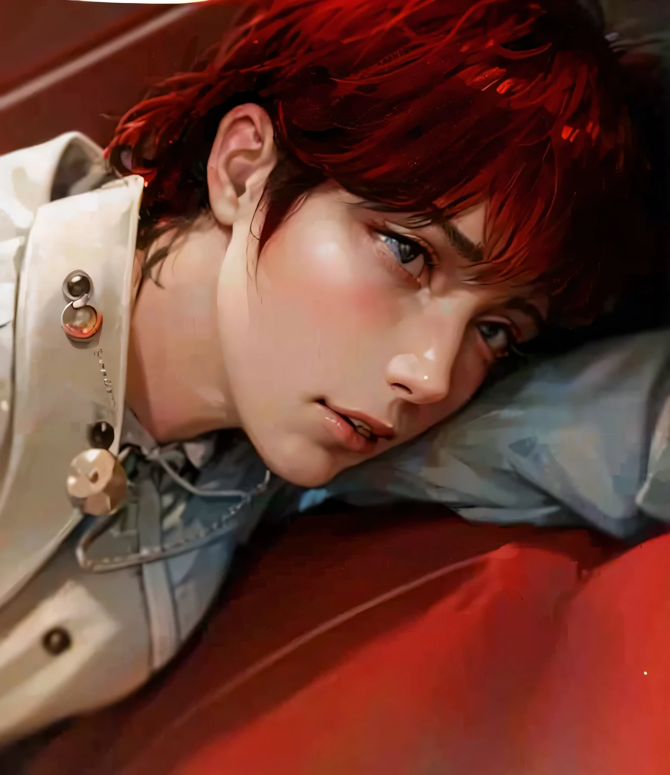Young man, Semirealistic hair, drawn, hair HD, 4k, man.