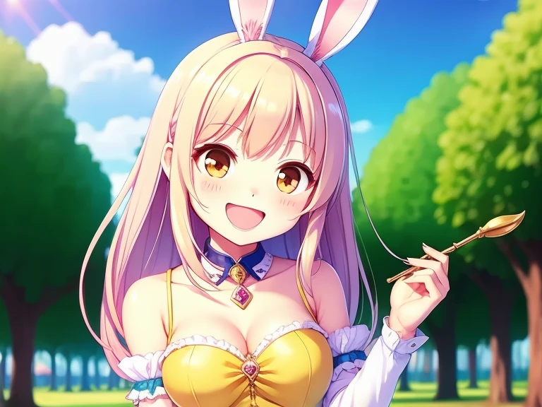 Beautiful girl in bunny costume