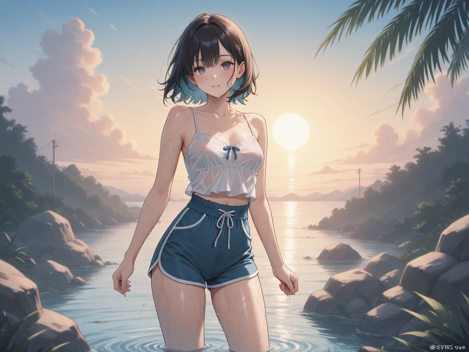 superior image quality,8K material,Sexy Woman,Full body photo,Unparalleled appearance,Chinese Face,Glorious silver color micro bikini,symple background,Perfect curves and lines,perfect bodies,9 head body,perfectly proportions,The subject of the photo is sexy,Metamorphosis is exposed,Transparent Theme,and can be seen