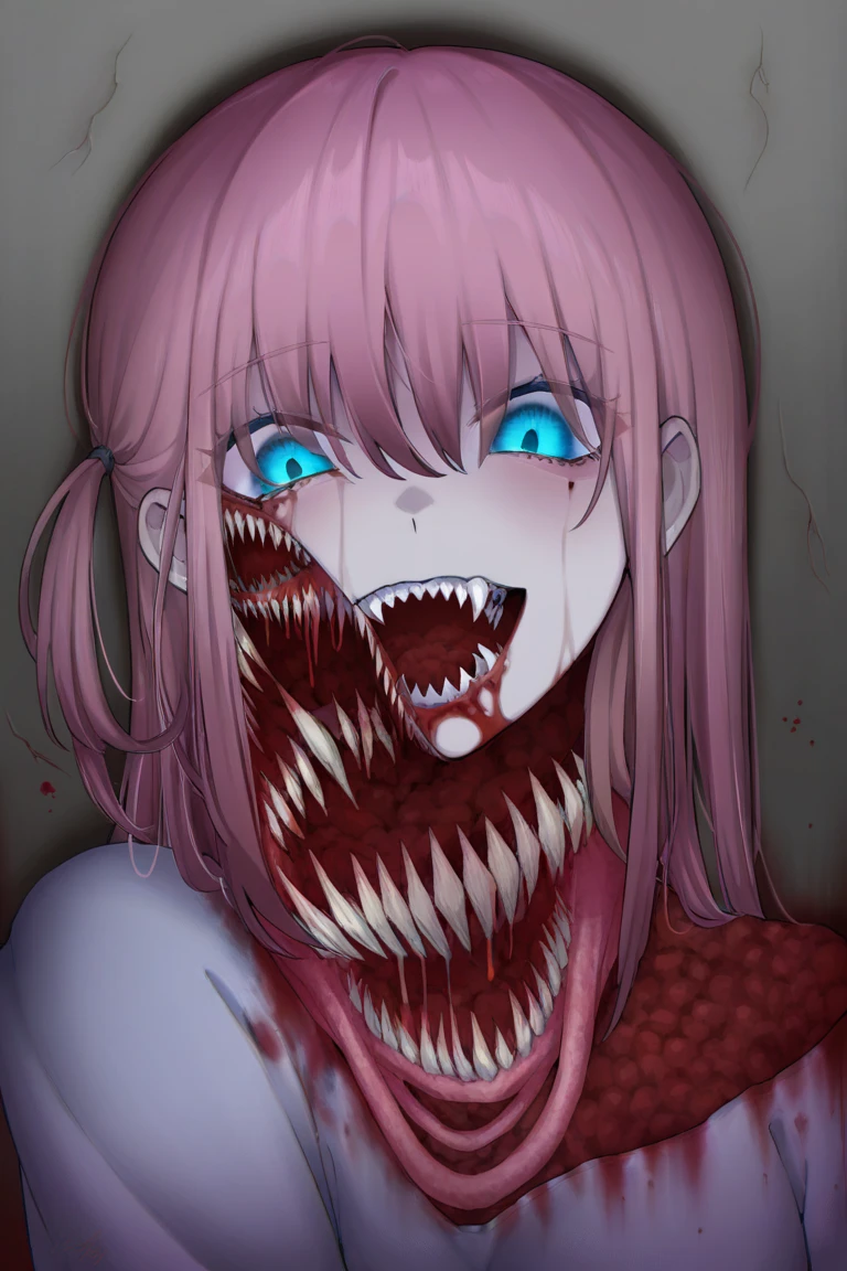 Conversations with myself, crazy, psycho, by Junji Ito, realism digital illustration horror terror fear biological vivid colors hd