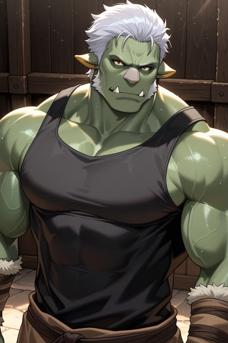 very highest quality, masterpieces, 4k, very finely detailed, detailed eyes, very detailed face (handsome, masculine, adult male, nice broad shoulders a group of Warcraft young orc males