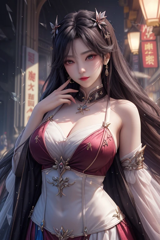 pphotorealistic, high resolution, 1 girl, blue long hair, beautiful eyes, normal breast, ganyu clothes,gloves, horns, neck bell, pantyhose, purple eyes, sidelocks, tassel, white sleeves,(ganyu \(genshin impact\))