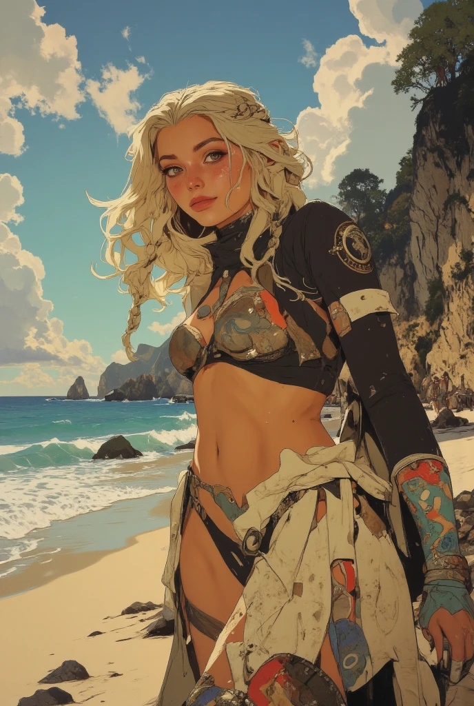 masterpiece, ultra detailed, hyper detailed, insanely detailed, detailed, high quality, best quality, exquisite, beautiful, woman, shy, wink, making a V sign, looking at viewer, black hair, big eyes, slant eyes, wide-eyed, heterochromia, with heart-shaped pupils, wheatish skin, skirt, choker, with a tattoo, piercing, beauty mark, freckles, blush, nail polish, long hair, twintail, very long hair, long hair, twintails, spiked hair, flipped hair, ahoge, shiny hair, wavy hair