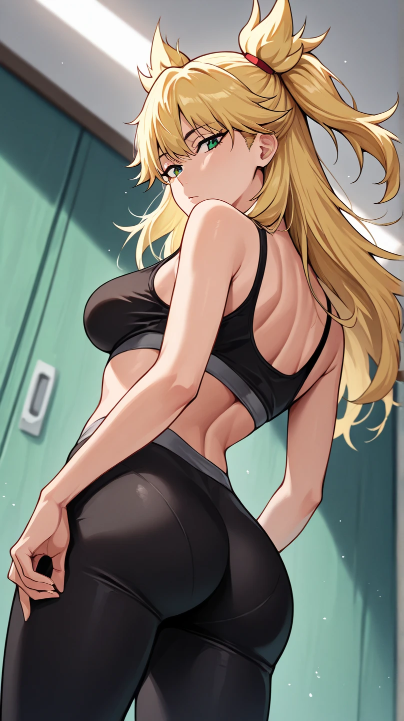seductive anime girls, beautiful and seductive anime woman, Anime goddess,Beautiful anime,tmasterpiece, High- sharpness, high high quality, Detailed face, detailed body render, Dark lips, Unzip the one-piece leather jacket, exhibitionism,No bras, breasts out,, standing on your feet, Be red in the face,Full body photo,Orgasmic face,Eyes rolled up,Mouth open,The tongue is pulled out,Full Body Sweat