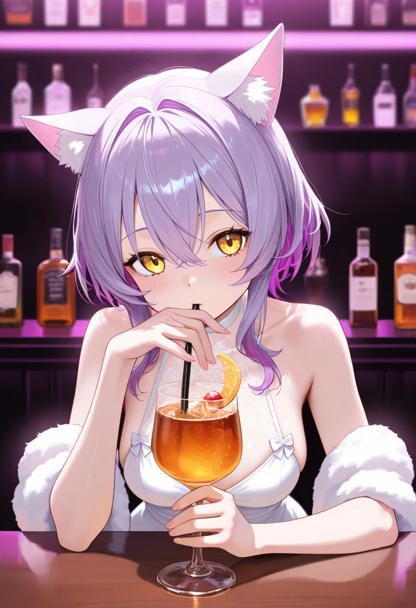 Bar and cat girl