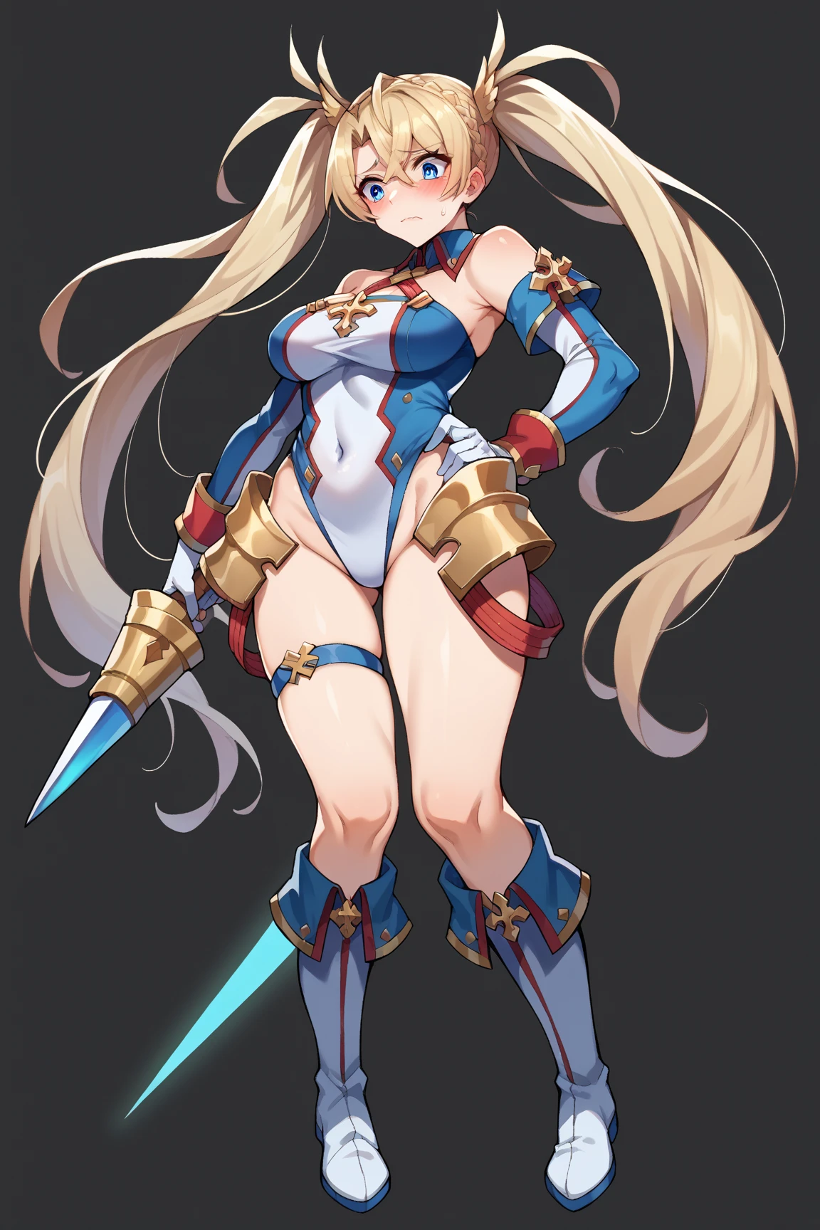 Pointing to the top right corner, outstretched arm, yelling, ((cleric)), ((breasts big))), ((Fine body)), ((Balanced Body)) ,(breasts big), ((big boobies)), (boca aberta yelling), super cleavage, ((big neckline)), facing the public, (18 years old), little clothing, work of art, 8k, model face, perfect hand, aiming, only the index finger raised, other fingers closed, sem logo, no back ground, optimus prime helmet, super detailed image, light effects, 3dcg, longye hair, ((Arched body)), ((yelling como se estivesse atacando)), ((only index finger extended), (before he showed up), ((mecha headgear)), ((super sexy)), long hair flowing, hair blue, Arched body, sexy arched pose, breasts forward,