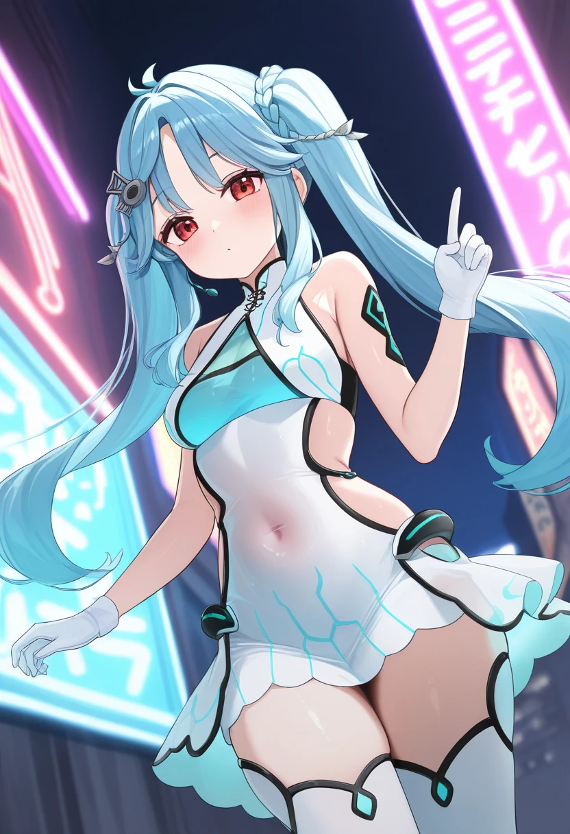 girl with、Standing Solo、Hair is semi-long and iridescent、Sexy underwear８Equivalent beauty
