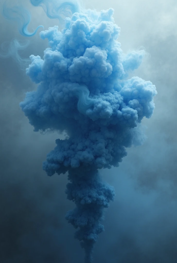 Masterpiece, Best Quality, Film, (Studio: 1.1) & (Light Blue Smoke: 1.1), (Smoke: 1.4), White Background, C4D, Unreal Engine
