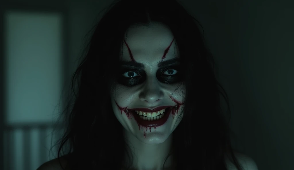 score_9, score_8_up, score_7_up, score_6_up, score_5_up, score_4_up, realistic style, photo, photorealistic, high detail, (sharp), (horror photo), cowboy shot, hideous witch, demon, (scary creature), scary face, pale skin, ugly face, demonic gaze, vampire fangs, looking at viewer, (graveyard background), night, (pitch darkness), dim moonlight, (great facial detail)