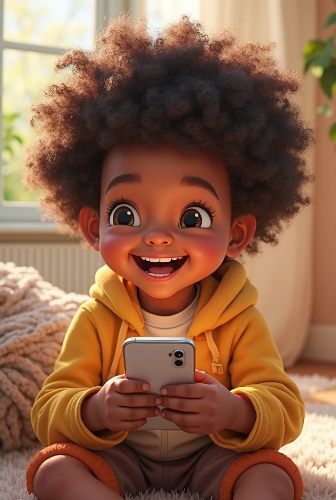 black ??? playing phone