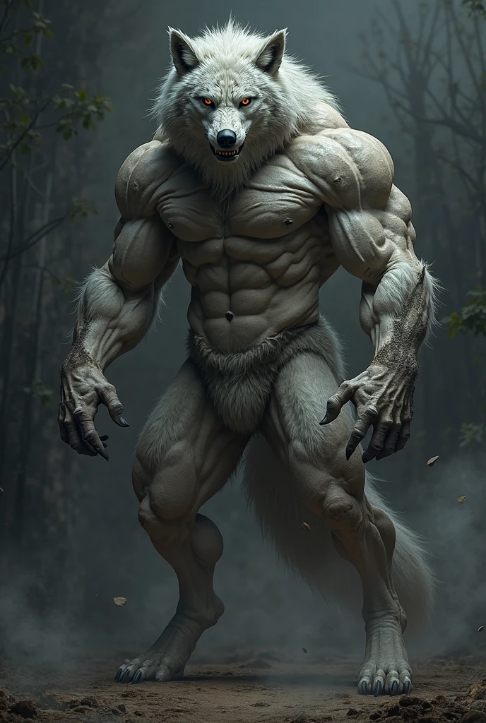 Wolf in bodybuilding image