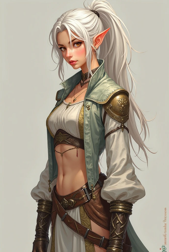 mulher loira de shorts curto, roupa verde e branca, cabelo loiro, cabelo dourado, cabelo longo, plaits, botas brancas, castlevania, sensual
