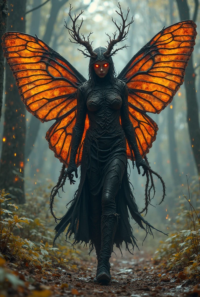 (full body, masterpiece, best quality) digital illustration of a woman mixed with moth, wearing high fashion, [creepy], mothman, wearing mask, face obscured, weird future fashion, dramatic lighting, glowing <lora:weird future fashion_v3:0.75>
