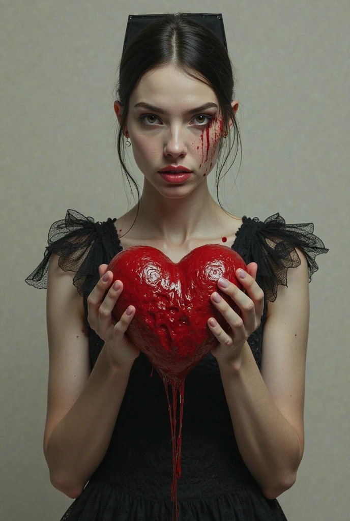 Heart with a lot of blood.
