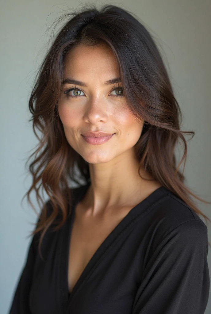 portrait of face and breast,  a 28 years old white girl, long light blonde hair, (busty), Best quality, Highly detailed face,, corrugated, (dark blue eyes) in an apartment, ((unbuttoned black shirt showing wide cleavage)), detailed (textures!, Hair!, brightness, color!, imperfections:1.1), highly detailed bright eyes, (Looking at the camera), specular lighting, digital SLR, ultra quality, sharp focus, sharp, DOF, film grain, (center), Fujifilm XT3, crystal clear, center of frame, Cute face, sharp focus, daylight, (focus on face and breast)