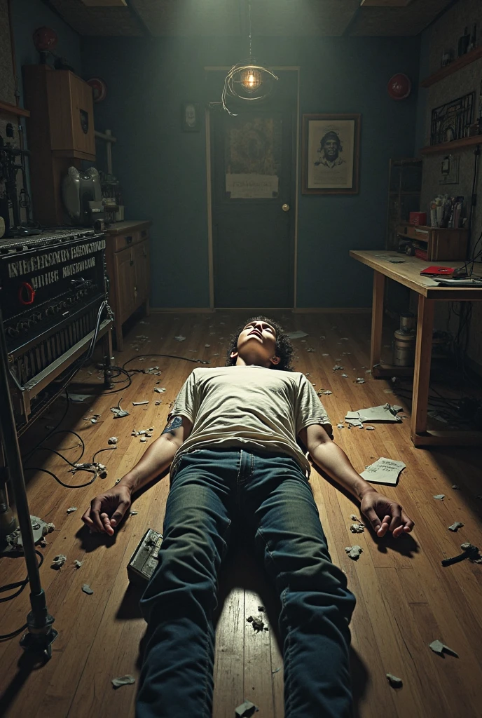 Ia creates an image of a man in the morgue calling a person on the phone
