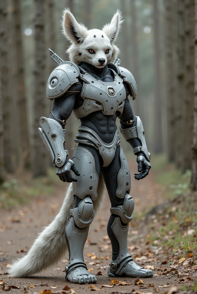 furry character, full body, fox, 1boy, detailed background, 8K, (masterpiece:1.5), intricate details, highly detailed, extreme detail, octane render, fine art, best quality, highres, (detailed face:1.5), ((full_body)), UHD, (((perfect hands))),looking at viewer, ArtemisiaXL, facing right, full body armor