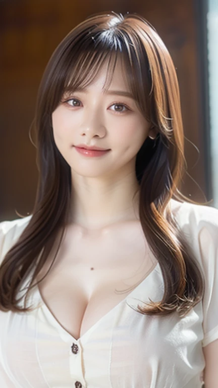 ((Highest quality, 8K, masterpiece :1.3)), One girl, Beautiful woman with slim abdominal muscles: 1.3, (Long Hair, Big Breasts: 1.4), naked: 1.5, Very delicate face, Delicate eyes, double eyelid, smile, Home