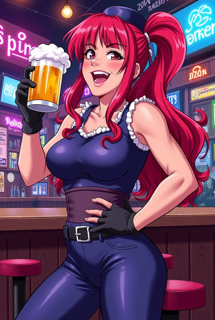 score_9, score_8_up, score_7_up, score_6_up, score_5_up, score_4_up, BREAK 1girl, 1boy, full Nelson ???, ???? sex,, rating_????????, starfire, starfire from teen titans, red hair, dark skinned female,metal neck ornament, nude , bar setting, drunk girl, faceless male,1boy, ???????, ??????? over table, sagging breasts, ??????????, upper body focus, blurry background, indoors setting, ub setting, beer mug, head grab