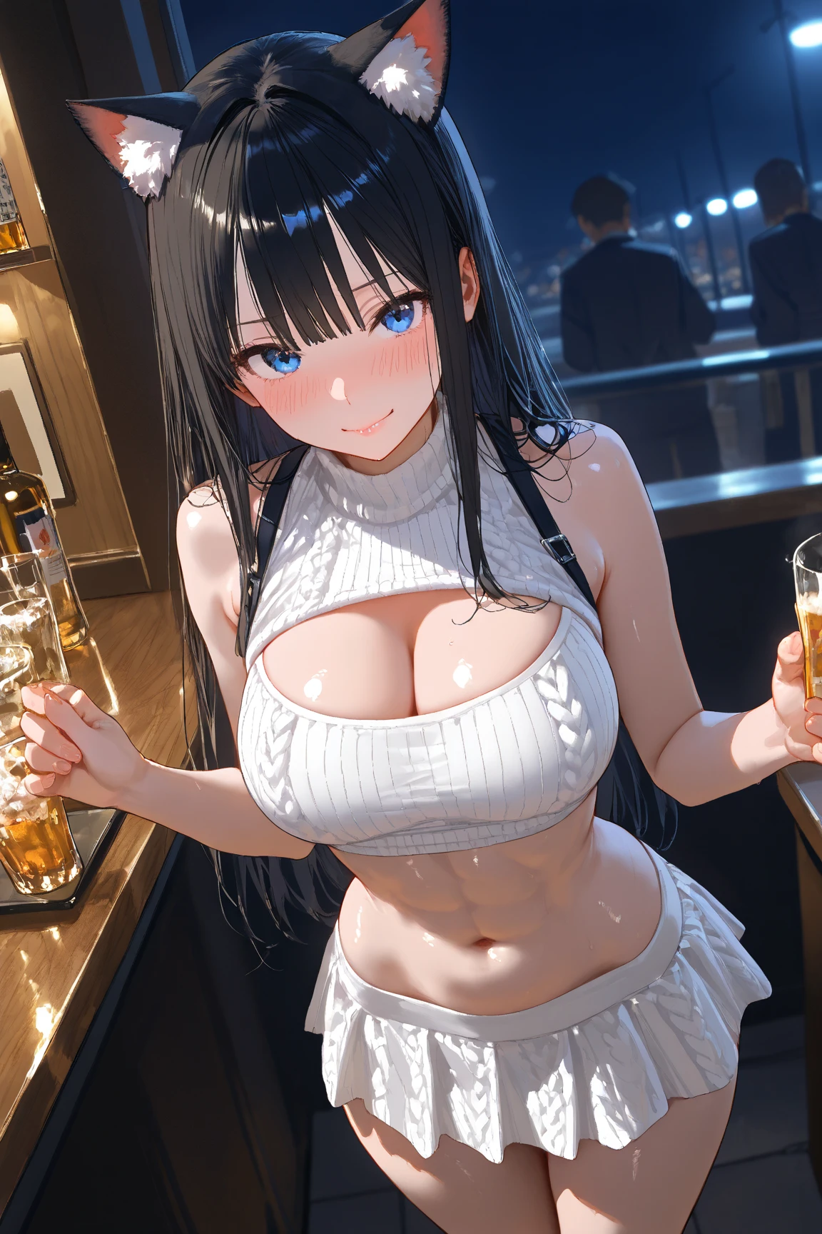((midnight, need, 8k, masterpiece:1.3)), Leg length, focus:1.2, Full of body,Beautiful woman with perfect body:1.4,((Dark brown hair, Huge tits:1.2 )), (low cut,深Vbig breasts,), (()),Highly detailed face and skin textures, There are a lot of people,Delicate of eyes, double eyelids,big eyes,Lovely ofBig breasts,Teenage Girls,big breasts,Smile,Larger of breasts, curls,,sweating,red lips,big breasts围,Huge tits,wear earrings,Noble beauty,Smile,White skin,热of,Big breasts are very attractive,necklace,Raised sexy,of,stage,huge cleavage,a lot of hair,Japanese beauty,long black hair,There is a lot of sweat on the body,sweating,Huge breasts,In the supermarket,Crowded of supermarket,A lot of people