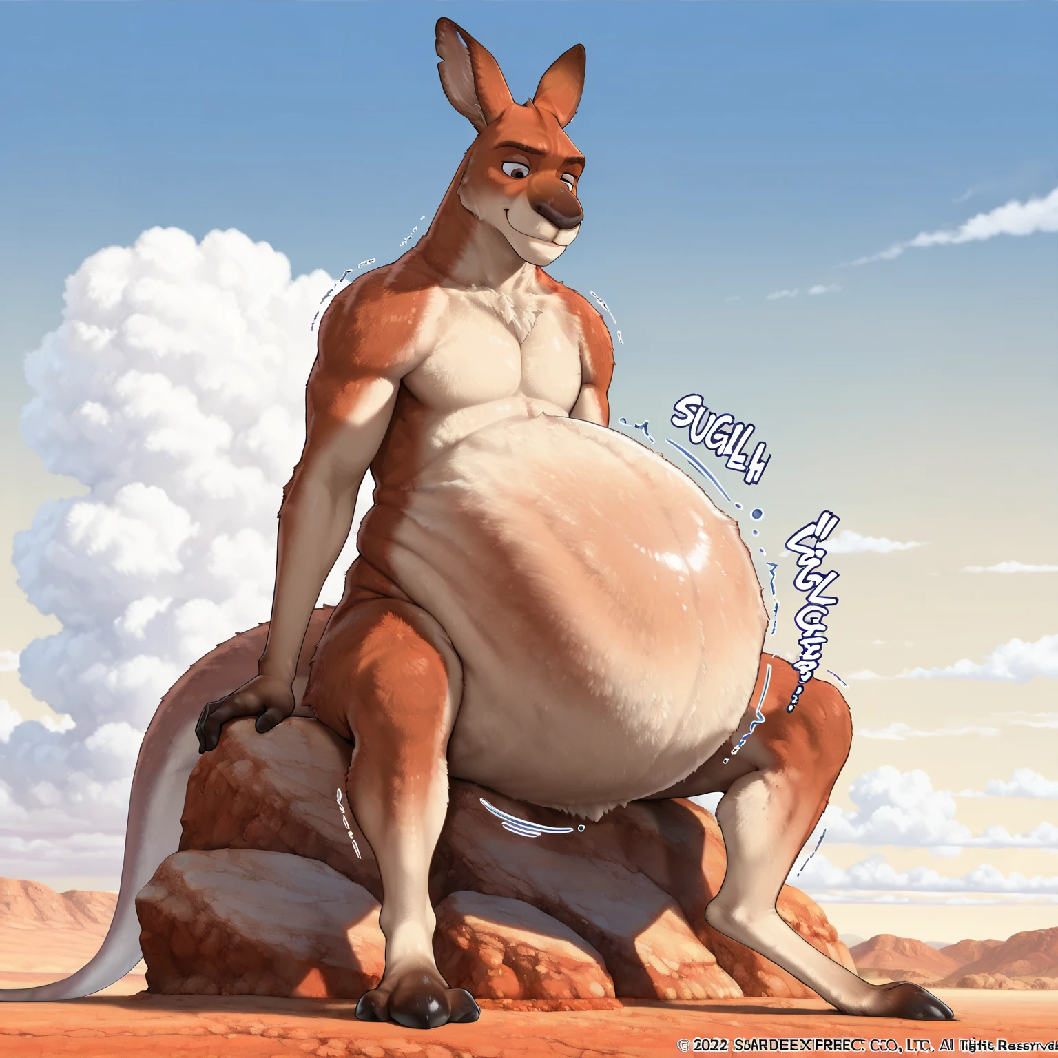 NSFW (incase style) (nude) (Nami ((human)) large breasts, strip of pubic hair) penis in mouth, deep throat, male furry horse with horse penis, full body, on a deserted beach