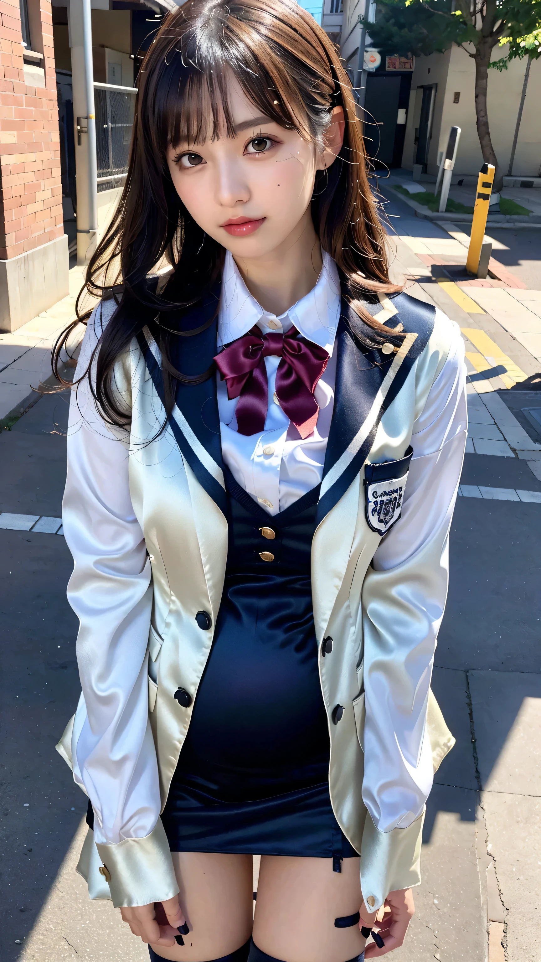 (very long hair:1.3),17 year old girl,(tight skirt:1.3),(Looking directly at Viewer:1.3),(realistic silk panties:1.3),(Big eyes:1.2),(double eyelids:1.3),(long eyelashes:1.2),(Extremely beautiful face, Beautiful lips, Beautiful eyes),(big smile:1.3),(happy smile:1.3),masterpiece, Raw photo, Best Quality, Photorealistic, Highly detailed CG Unity 32K wallpaper, intricate detailed face, ((Ultra detailed skin)) , Cutest Pretty Japanese girl, Super idol, (light pink panties:1.1),Clear eyes, (Big eyes:1.2), thick thighs, balanced elegant face,(small mouth:1.1),drooping eyes