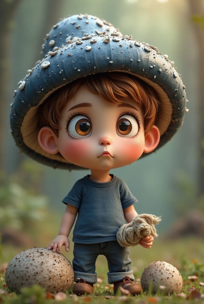 Johnny holding the dragon egg