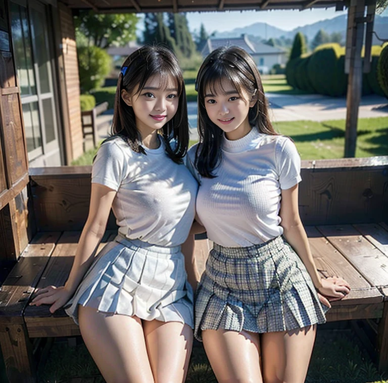 Very detailed、masterpiece、Highest quality、ultra High resolution、8K、High resolution、Real Live Action、Transparency as shown in the photo、Fine grain、Gradation、Perfect anatomical figure ,hard disk、Ticker , Nikon Z9 80mm Lens Step Piece、(Realistic:1.4)、(RAW Photos)、1 female、(so beautiful)、(Beautiful Face:1.5)、(Brown Hair)、(Sit on a balance ball in the park:1.3)、(Spread your legs:1.2)、(Showing off realistic panties with lace frills:1.3)、(Gingham check dress and mid-length skirt)、(Clothes)、(Beautiful women playing innocently:1.3)、(At S.F.W.)、Detailed Panty Pattern、Panty Focus、People wearing tiny panties々々、Long ponytail with ribbon、