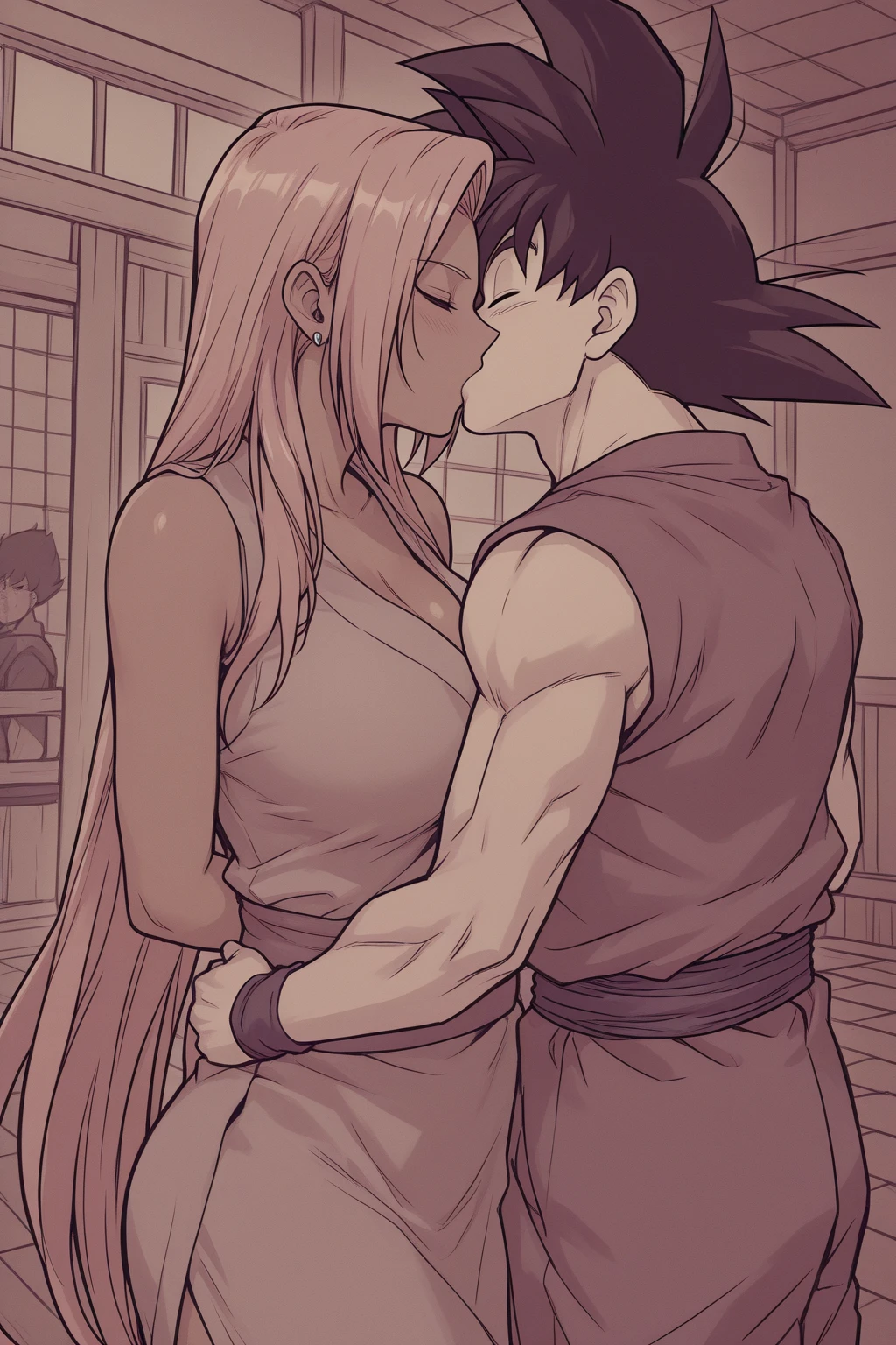 Beautiful woman, Asian, thicc, short white blouse tied, big neckline, short shorts, massive , pink eyes, white hair pink locks, twin tails, lotus flower details, sarcastic smile, star and heart touches, ink, realistic, textures, 8k, perfect hand, perfect anatomy, sexy, tpeople