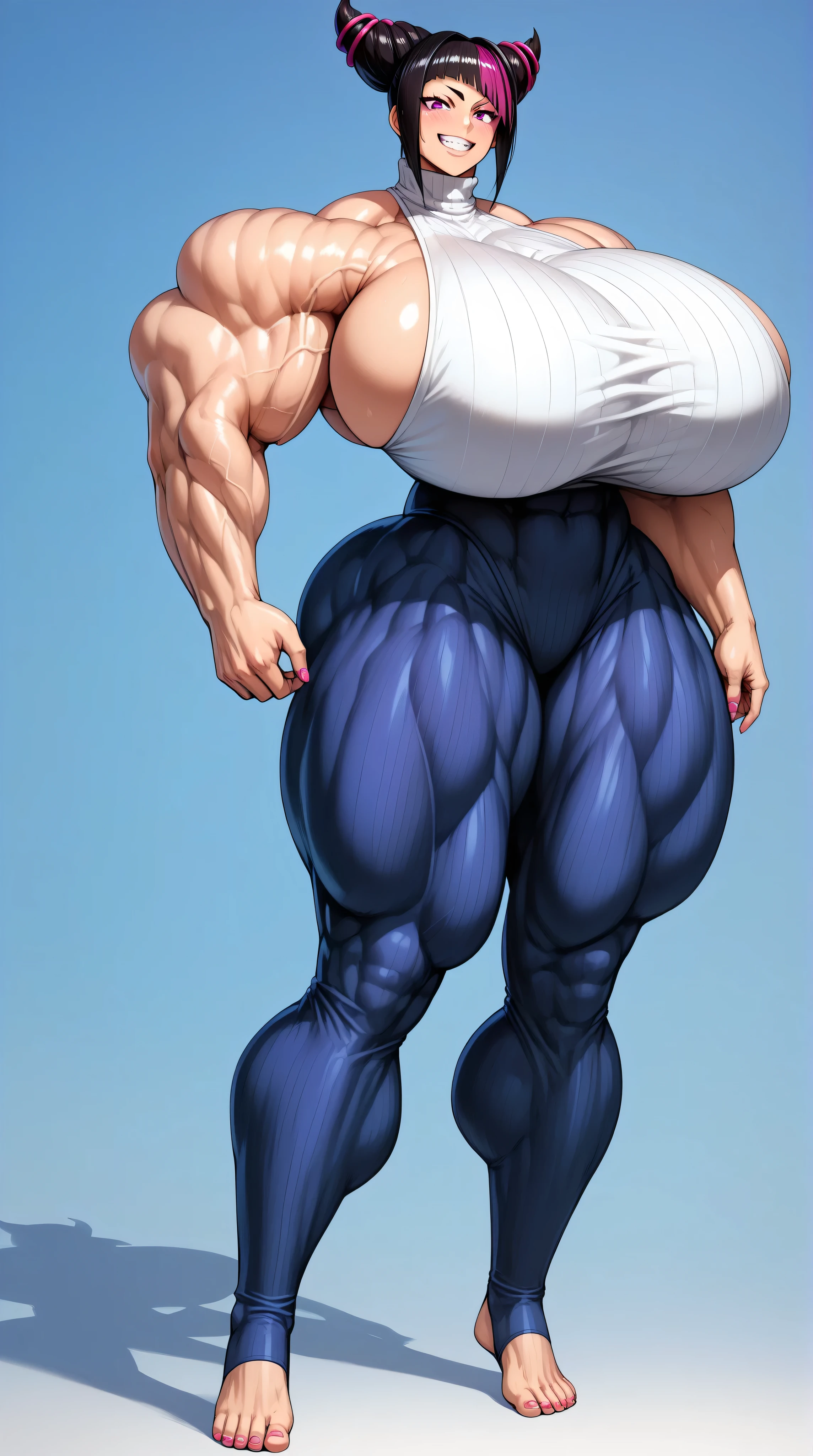 (8k, RAW photo, best quality, masterpiece),ultra-detailed, (high detailed skin), 8k uhd, dslr, soft lighting, high quality,Realistic Rendering, (photorealism), ((((Massive Female Bodybuilder:1.3)))), (((gigantic breasts:1.3))), (((wide hips:1.2))), (thick thighs), slim waist, NSFW, benedikta harman,blonde, sexy, black dress, at night, walking down ((hallway of castle)), ((makeup)), ((shiny skin)).