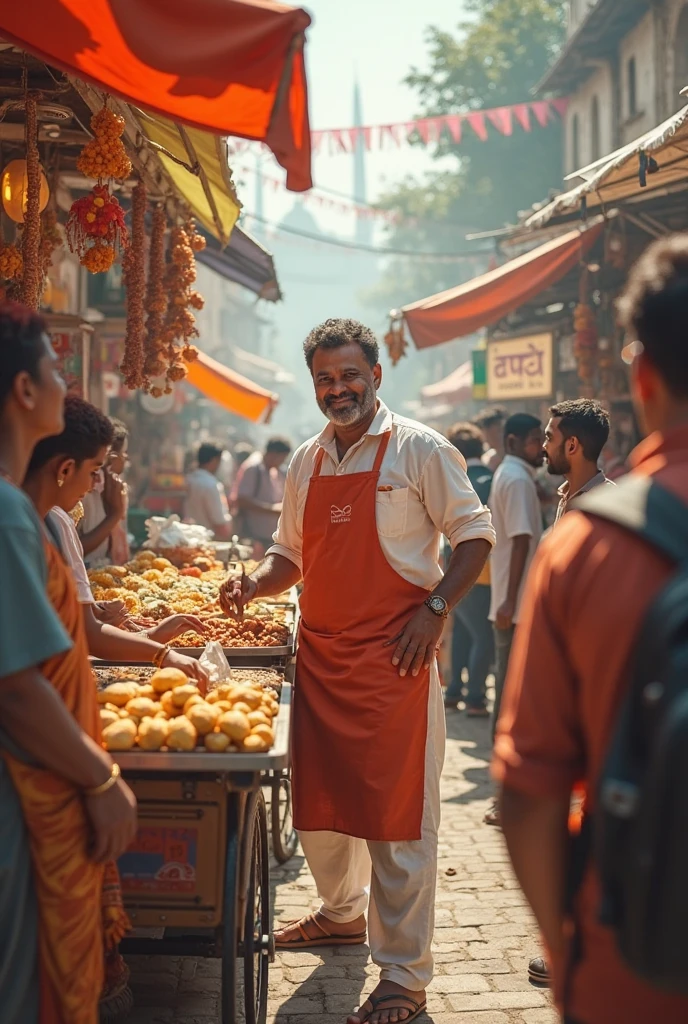 A nepali yong man wearing Dhaka topi selling vegetables in market