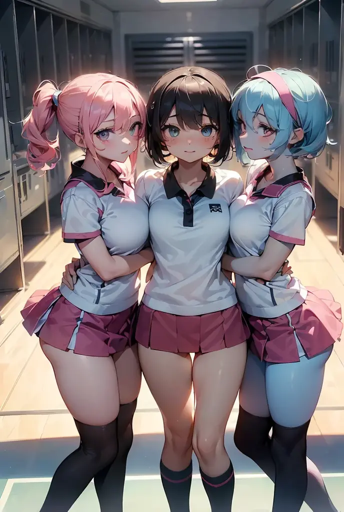 A young girl in heat,((stare to viewer)), ((love to viewer)),(((open leg,open vagina,nipple,Nude,red blushing face,pink pupils,cum shot))), ((((school girls ,JK,JC)))),((inside of vagina focus from below:1.4)),((((three couples of girls ,Pose like an erotic nsfw doujinshi character)))),