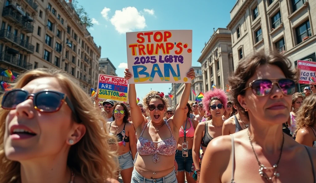 an screaming group of naked blonde swedish women with a highly detailed face, protest with writing on her chest with fists raised, masterpiece, best quality,  <lora:feminist_protest_v1:1>  <lora:add_detail:1>