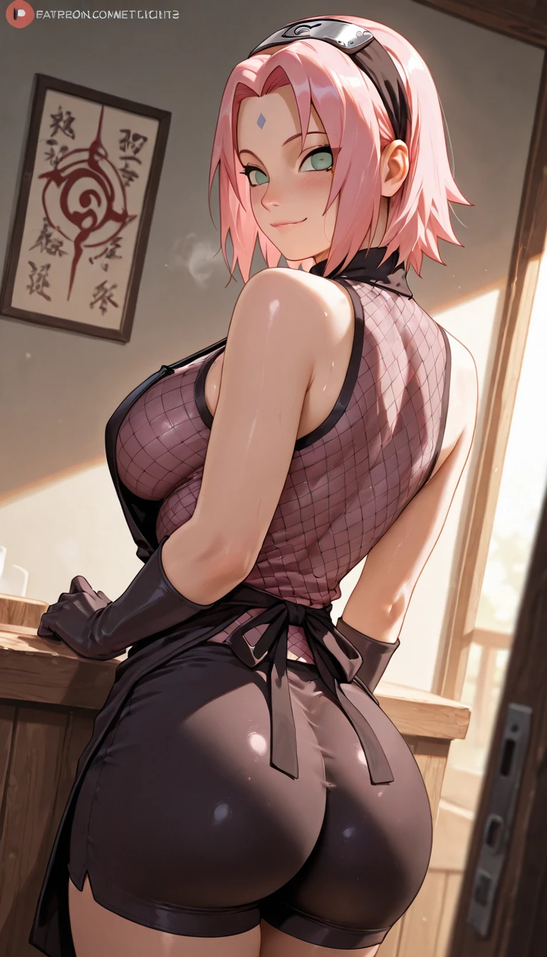 (masterpiece、highest quality、Super detailed)、((1 girl))、((pink hair))、((twin tails))、((light blue eyes))、evil smile、((grin))、steam、earrings、((very big breasts))、((pink bodycon))、cowboy shot、((bent over:1.2))、Back alley background at night、((nsfw))