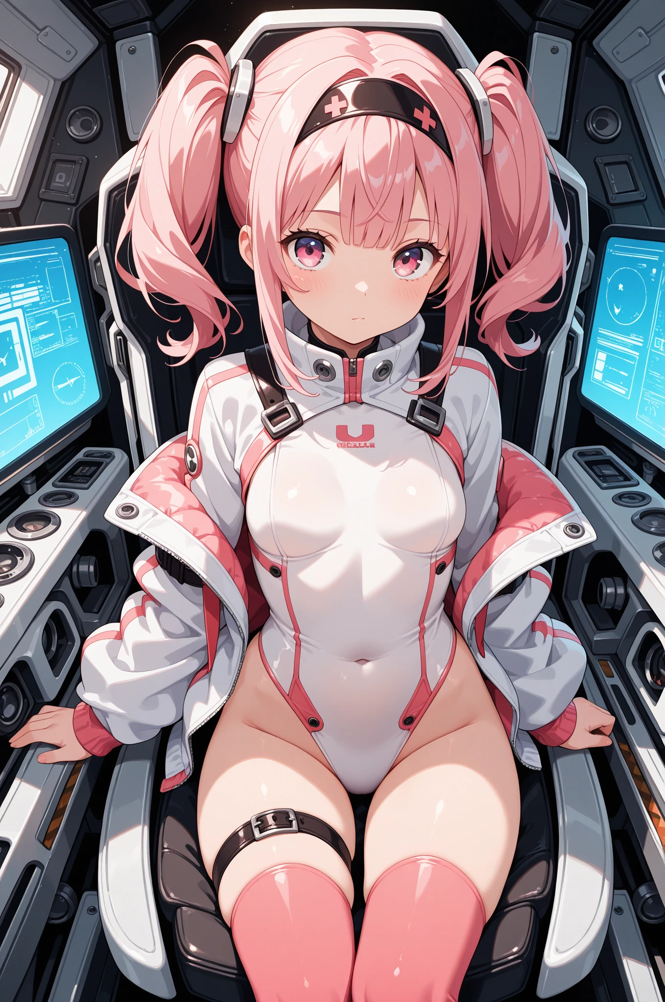 Zero Two ,(Franks Pilot),(Red short２Book horns),red eye shadow,​masterpiece,animesque,NSFW,top-quality,ultra-detailliert,(1girl in),(Red torn combat uniform),(On the way to taking off a red combat uniform,Breakdown),(lift up one's skirt),(Best thighs),absurderes,Slim body,(Glossy pink hair,Longhaire), sexual excitement,Sex Expressions,Vaginal runaway, (Large open legs,Open your crotch,M-shaped legs,Emphasis on open legs,Realistic crotch),(Open both legs wide,Pose with the crotch sticking out),(Crisp,Open),(tiny chest,small udder,Realistic nipples), (Mansuji,mekosji,Love juice,Translucent liquid squirting from),(pov from down,frombelow), (Inside the fighter),8K,ultra-detailliert,The best illustrations,sharpnes,Hi-Res,full bodyesbian