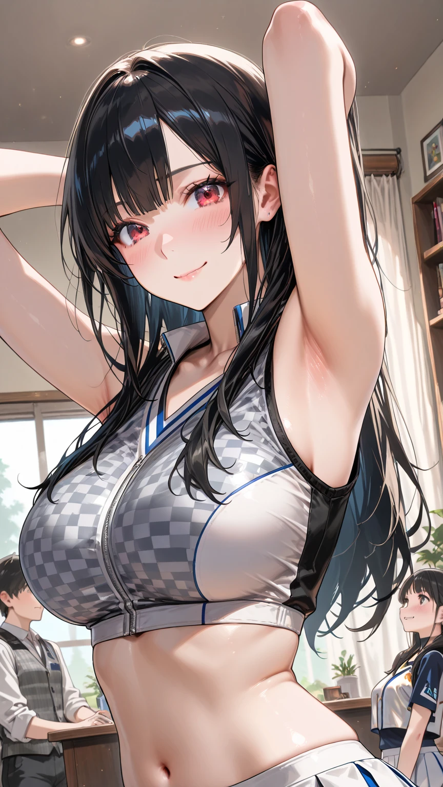 Filles, ahoge et twintail cheveux longs, detailled eyes, Featured students, prendre un bain ,grosse poitrine, clivage, student uniform, crescent earrings, flower hairpin, retour de l&#39;école abuse de lumière parasite, aberration chromatique, High detail, Anime, romantisme, op art, profondeur de champ, Flou de mouvement, glowing light, grain du film, UHD, retina, Precise, Masterpiece, anatomiquement correct, textured skin, super detail, High Details, High quality, award winning, Best quality, high resolucion, 16k, les mains dans le dos,