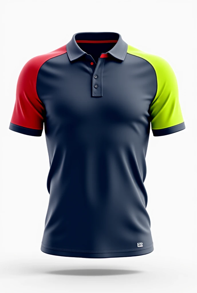 Cricket full sleeve jersey in navy blue and orange mix colors