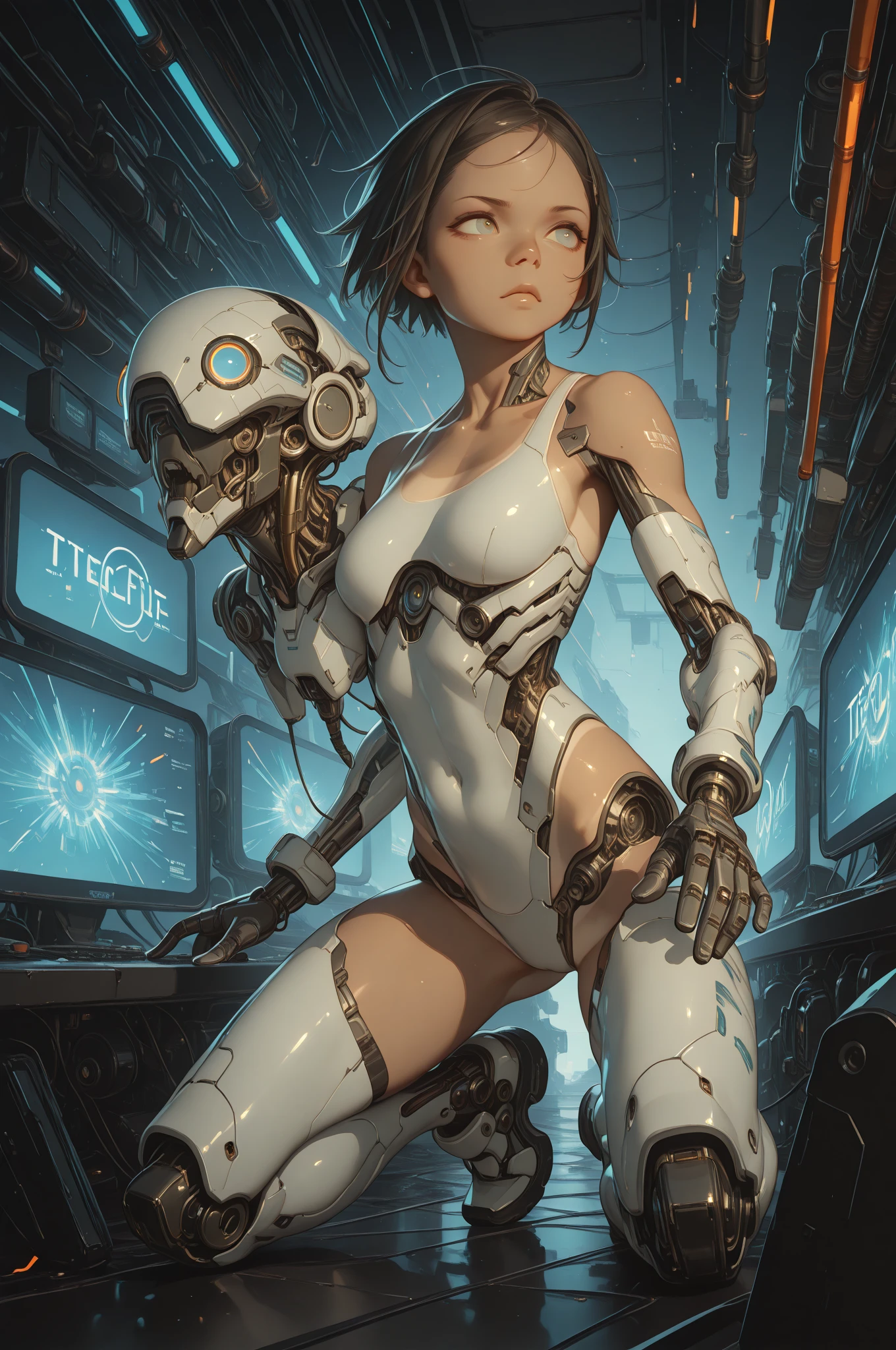 (((masterpiece, Highest quality))),(((alone:1.2))),(((One girl:1.2))),32K Wallpapers, Very detailed,(((((portfolio))))),(((((close))))),(((((breast enhancement))))),((((More Angles)))),(((highlight))),((((handcuffs、Handcuffs:1.6)))),(((completion. Detailed face))),((((Very talented)))),(((((The most complex machine))))),(((Genius Mechanic))),((Overall colorful)),BDSM,nsfw,bondage