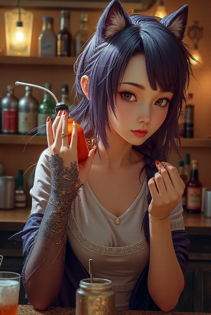 a women eating banna , seductively looking in front, --auto