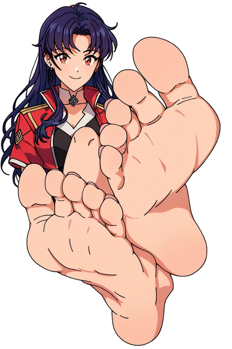 Man, long hair, abs, footstomp, smirking, perfect face, house, (((from below))), 5 toes