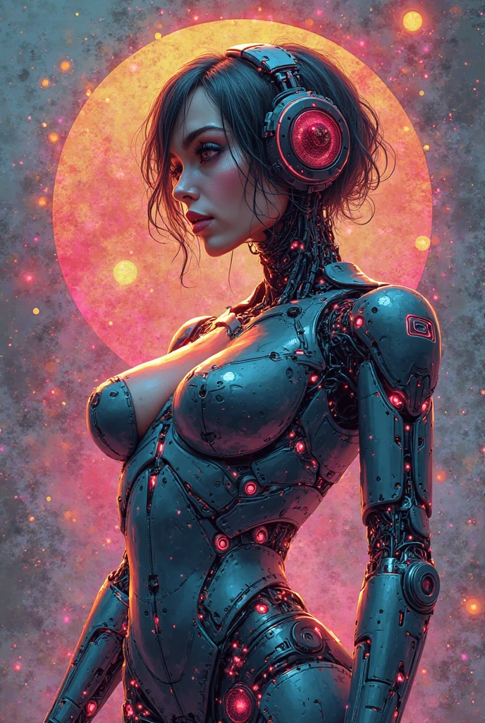 neon cyberpunk beautiful arab identical twins in middle of composition, (((ultra detailed flat earth futuristic city ))), beautiful arab models, detailed and intricate (((space background))), featuring high-tech holographic projections and sleek architecture, nebula and black hole, art by (((Syd Mead, Masamune Shirow, Dylan Kowalski))), highly detailed photo realistic, (((cell shading))), god rays, ultra sharp focus, ultra high quality, vibrant, (very enormous breast:1.7), (bare breasts:1.4), shiny latex is black, latex stockings, long black hair, (shiny skin:1.4), shiny lips, very big ass, symmetrical detailed face, toned, sexy, masterpiece