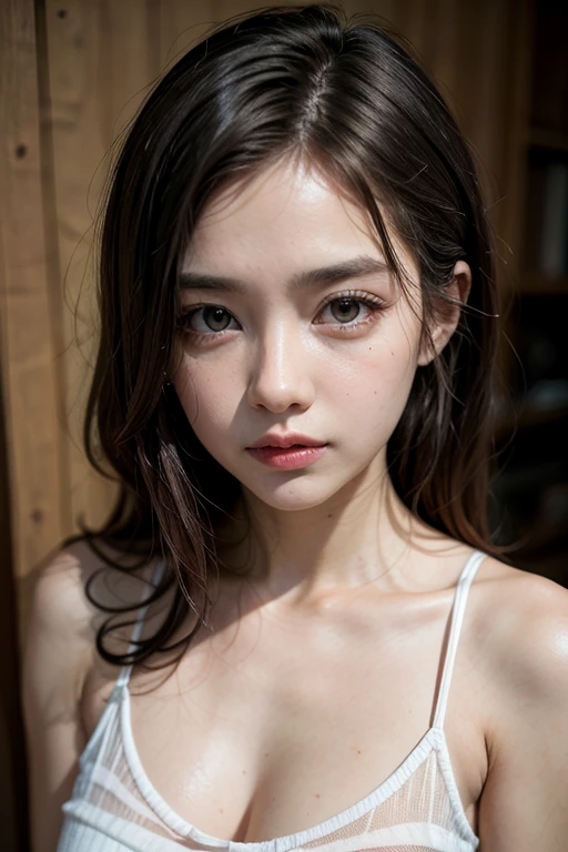 dress、(Photorealistic:1.4)、(hyper Realistic:1.4)、(Realistic:1.3)、(Smooth lighting:1.05)、(映画の照明Improvement of quality:0.9)、32K、Identical twin sisters、20-year-old girl、Realistic lighting、Backlight、Facial Light、Ray Tracing、(Bright light:1.2)、(Improvement of quality:1.4)、(Highest quality realistic textured skins:1.4)、Finely tuned、Detailed face、Beautiful Eyes、(tired, Sleepy and satisfied:0.0)、 Face close-up、T-Shirts、(Enhances the body line:1.1)、(Enhances the beauty of skin texture:1.1)、((naked))