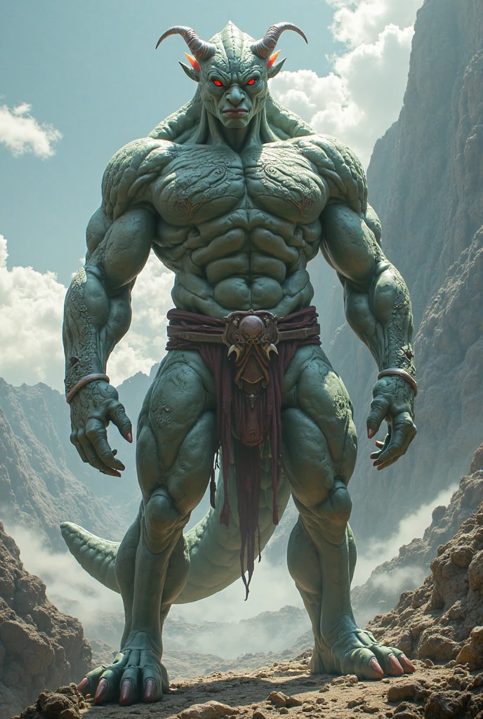strong and muscular animated stone
