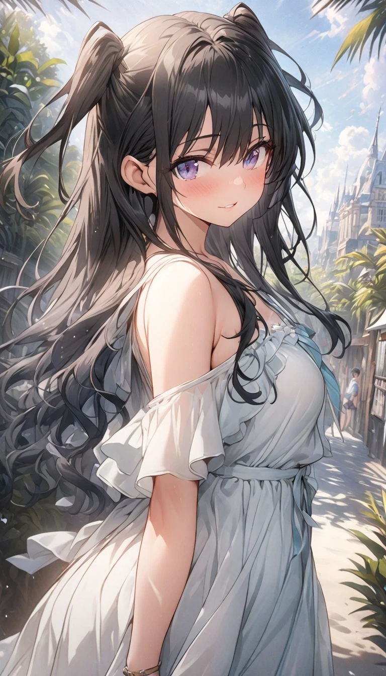 top-quality、masterpiece、超A high resolution、(Photorealsitic:1.4)、One girl yawning in the park、Panting face、A dark-haired、Functional、Bewitching、Dramatic Lighting、full body Esbian、maikurobikini、huge-breasted、Getting from behind、a park、Pubic hair shows through、all-fours、blushed face、Functional、Nasty