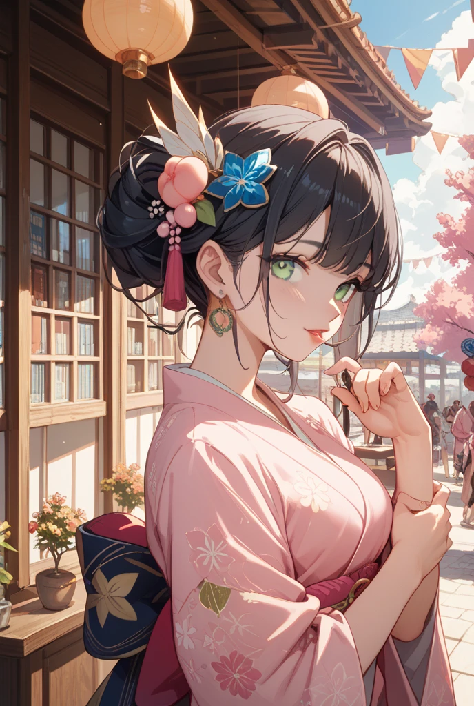 best quality, masterpiece, highres, solo, (wakamo_bluearchive:1.10), (yukata:1.30), (kimono:1.15), 24 <lora:wakamo_bluearchive:0.80>