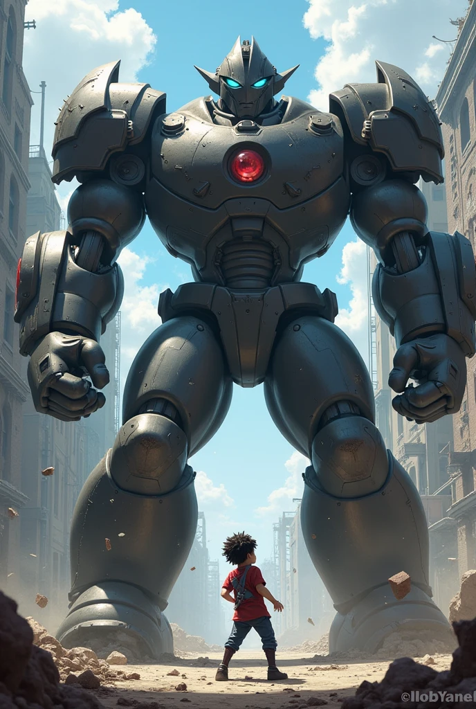Robot short-circuiting with Ben 10
