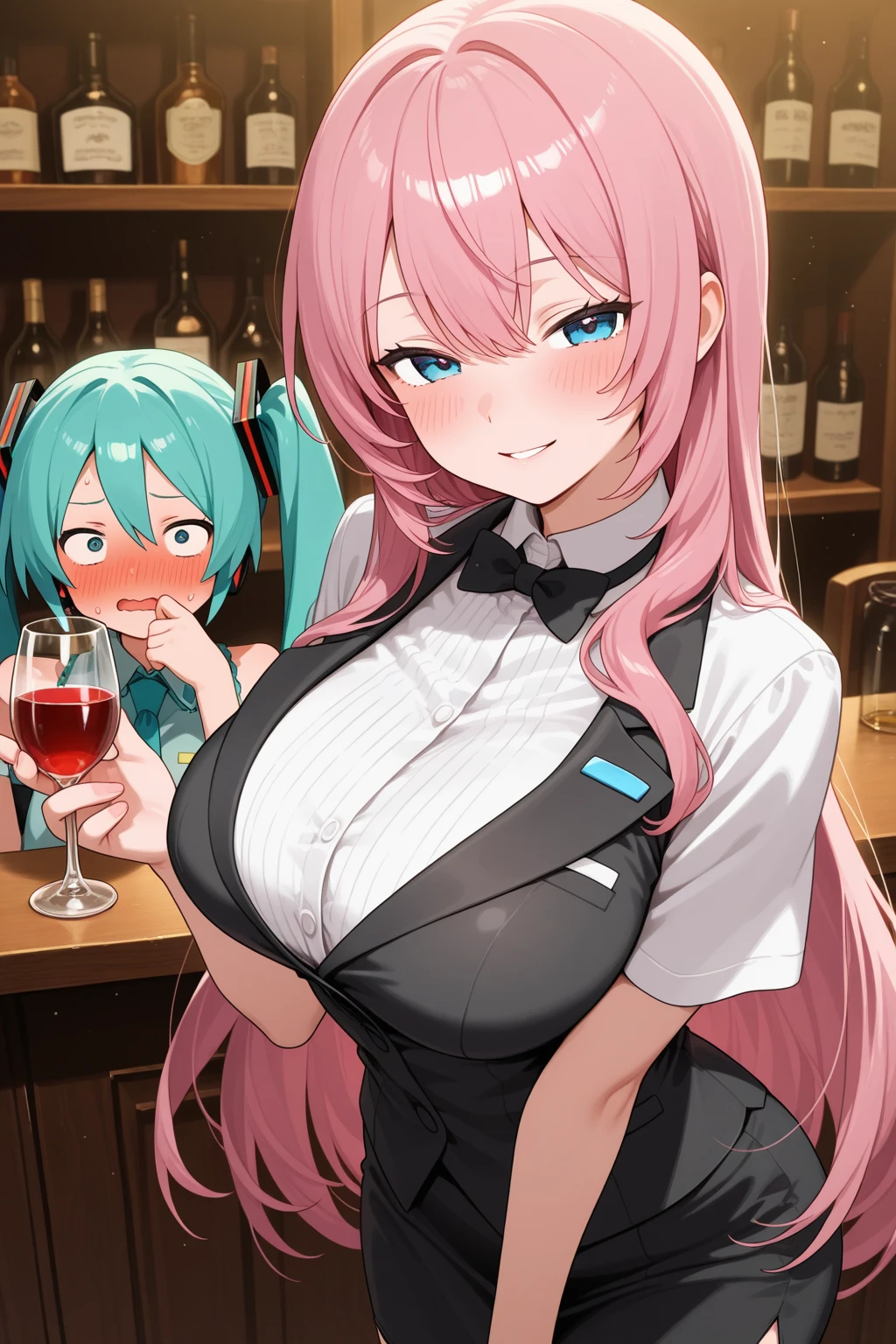 NSFW,masterpiece,Highest quality,High resolution,Super detailed,Sinon\(Sword Art Online\),Sexy Playboy Bunny,Streaks,Large fishnet stockings,Embarrassed,expectant face,(Estrus),(Lust),(Oho face),blush,casino,tray,(Elderly men),A man puts his hands on her waist and hugs her,Being sexually harassed,(Molester),(Body touch),Wet,(Sex slave),(Service),service,(Group Sex),Nipples,Sedentary sex